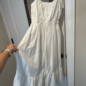 Dizzy Lizzy White Strapless Midi Dress